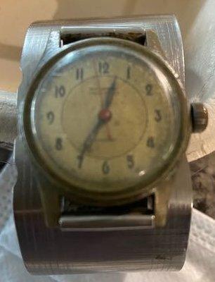 Delbana watch with wrist band made out of airplane metal (WWII)