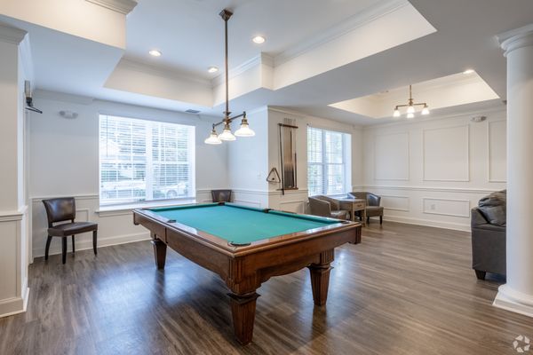 Clubroom with Billiards at The Kentshire Senior Apartments in Midland Park NJ