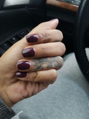 My technician Sue picked out my color ameobi love it