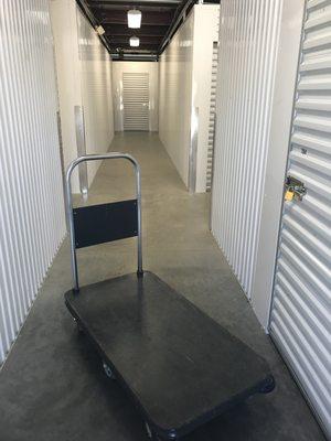 We provide utility carts to help with moving your items!