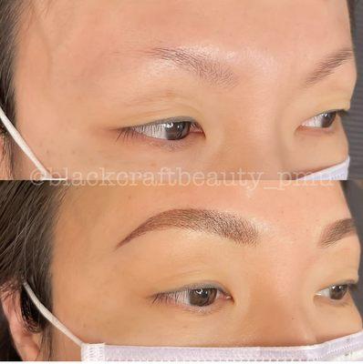 Combo Brows- microblading with soft shading throughout