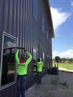 Caulking. Building