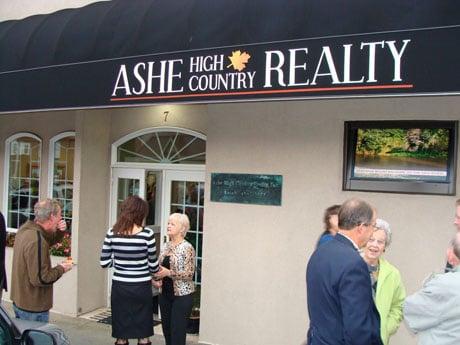 An evening celebration at Ashe High Country Realty