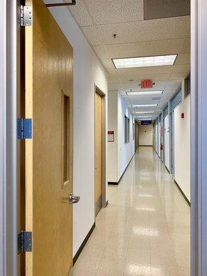 Hallway to exam rooms. . .