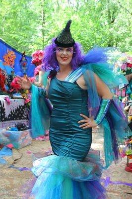 I created this hummingbird for my costume troupe that entertains at the Oregon Country Fair.