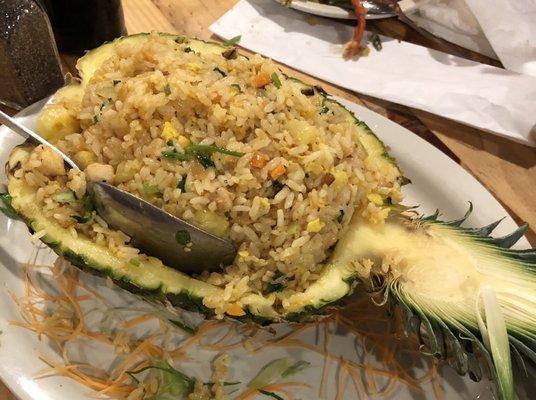 Special pineapple shrimp fried rice