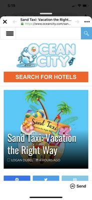 Check out an article written about Sand Taxi on OceanCity.com!