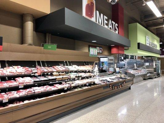 Impressive meat counter & butcher service