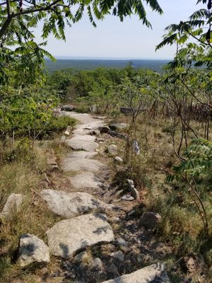 Facing south, looking over the ocean