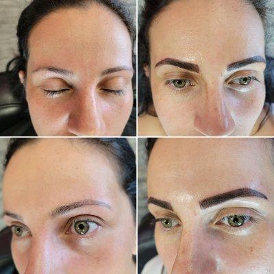 Microblading before and after