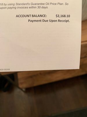 Average monthly oil bill. Yet, they still forget to fill our tank and let it go empty. I will certainly be switching oil companies. Petro?