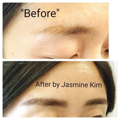 3D micro-blading (before and after) by Jasmine Kim :)