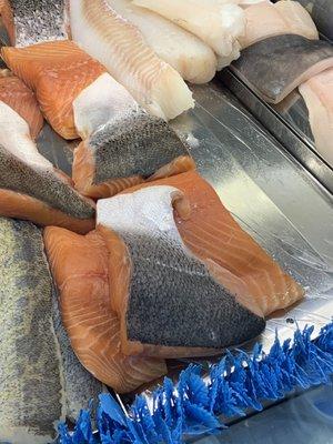 Revolting - bad, rotten fish.  Smelled or ammonia 30 feet away!  Person in the deli and manager were oblivious