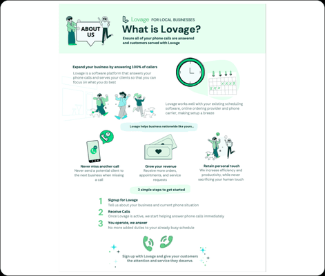 Sales collateral for Lovage.