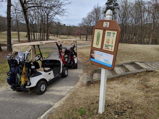 Hole 7 marker.