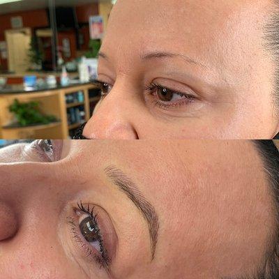 Microbladed eyebrows