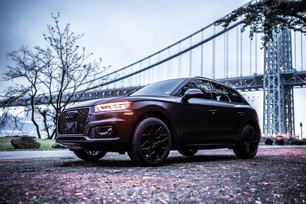 Satin black wrapped Audi SQ5