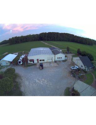 AERIAL PHOTO OF OUR SHOP.