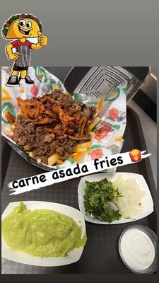 Carne asada Fríes