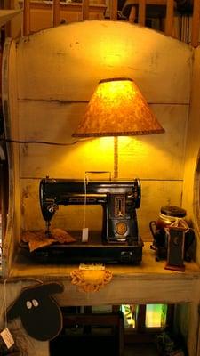 Rare sewing machine lamp