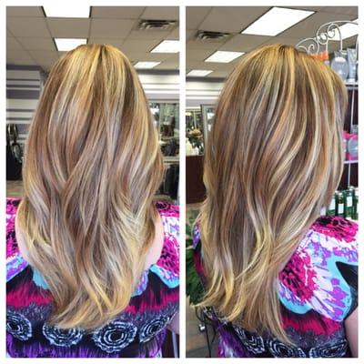 Balayage highlights and lowlights