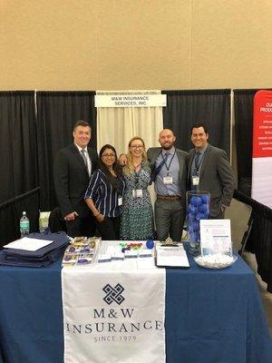 M&W Insurance booth at the Apartment Owners Association Expo in Pasadena California