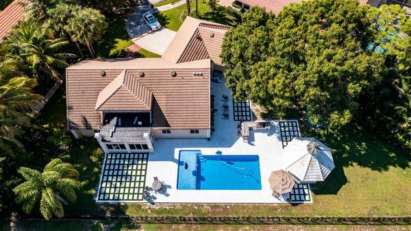 Residential property with deck under construction - Palm Beach County, FL.