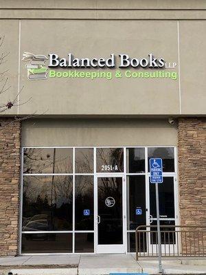 Balanced Books outside building