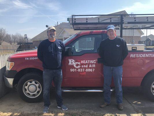 Owner (Brace) and technician (Silas) with a combined 40+ years combined experience.