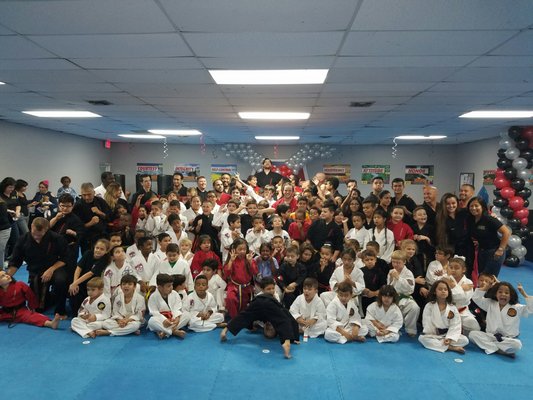 Group picture of the kids and instructors from all the schools