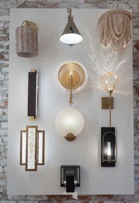 Sconces galore in wicker, rattan, beads, and even leather!