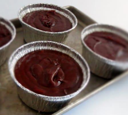 Bake-At-Home Molten Chocolate Cake (Before)