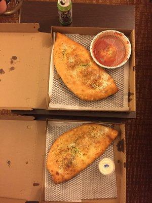 These are "HALF" a calzone from their menu