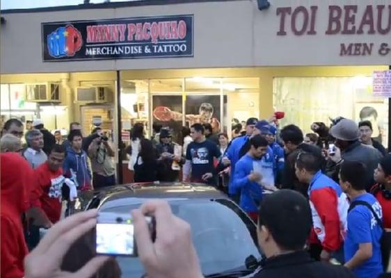 Manny Pacquiao's store in Hollywood, CA on Vine St.