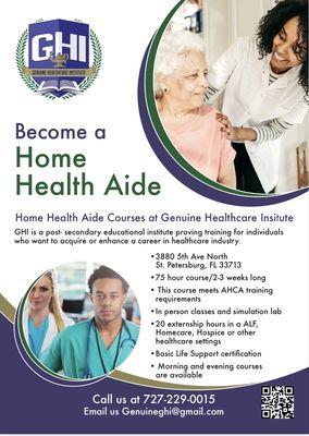 75 hour Home Health Aide Program