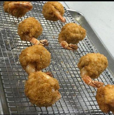 Our golden brown delicious  deep fried shrimp