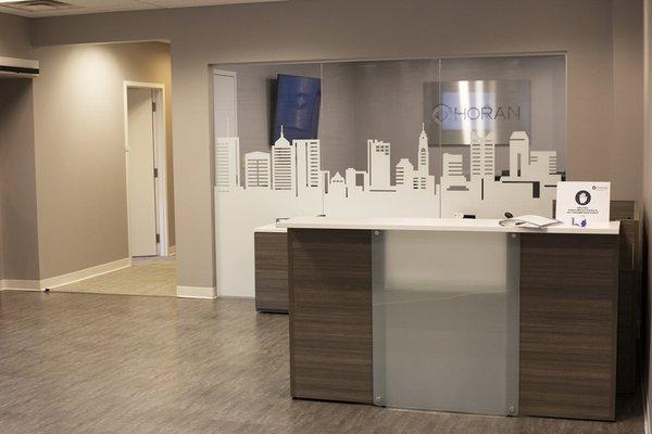 Reception area at Columbus executive benefit consultant HORAN