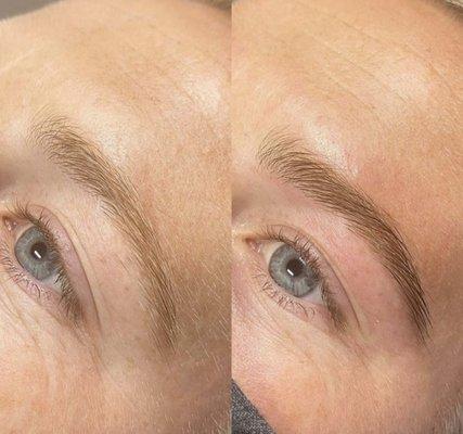 Brow wax and tint