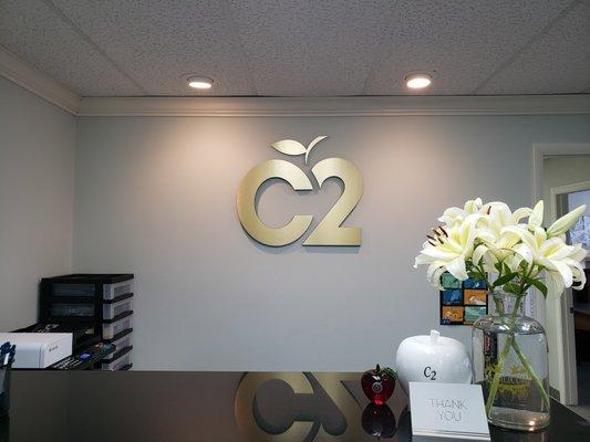 Center's reception desk