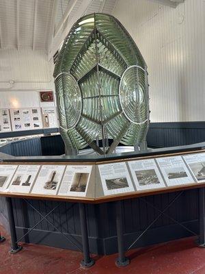 Museum adjacent to point arena lighthouse, original lens for the lighthouse