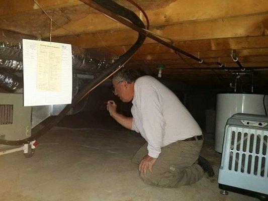 Looking what's going on in your crawlspace!