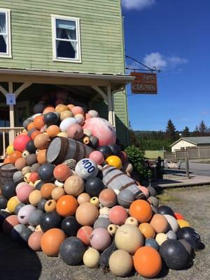 Buoy sculpture outside