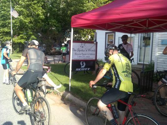 Regularly scheduled group rides during the summer for road and off-road fun at varying paces.  Also, rides year round as weather permits.