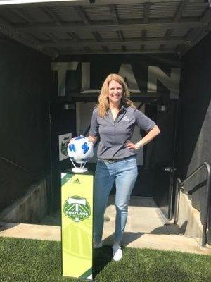 I was honored to deliver the game ball for a 2018 Portland Timbers match.