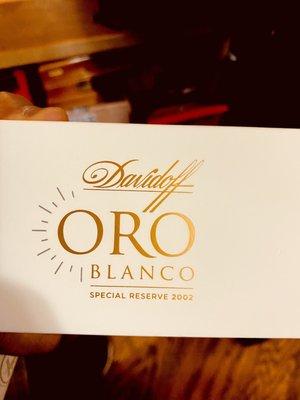 Davidoff ORO Blanco Special Reserve 2002