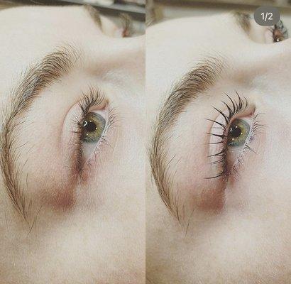 Lash lift and tint