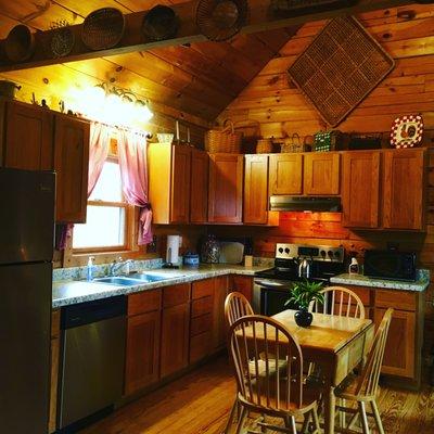 Kitchen of Hilltop Retreat Cabin