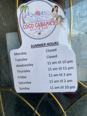 Their Hours as of July 3, 2021