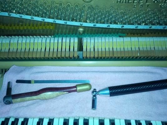 Tuning upright piano