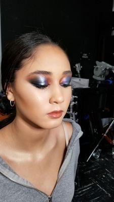 Makeup for new collection clothes photoshoot